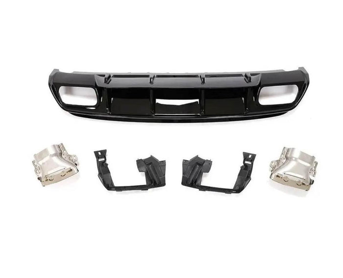 Brand new Gloss black AMG style diffuser to suit W176 A class Hatch Mercedes Benz with Exhaust tips Brand new Gloss black AMG style diffuser to suit W176 A class Hatch Mercedes Benz with Exhaust tips