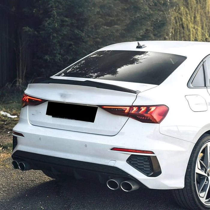 Gloss Black Spoiler for Audi Sedan A3 S3 RS3 8Y 2021 + Gloss Black Spoiler for Audi Sedan A3 S3 RS3 8Y 2021 +