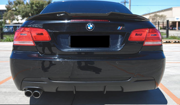 Gloss Black Rear Diffuser for BMW E92 E93 3 series single exhaust Pre LCI Gloss Black Rear Diffuser for BMW E92 E93 3 series single exhaust Pre LCI