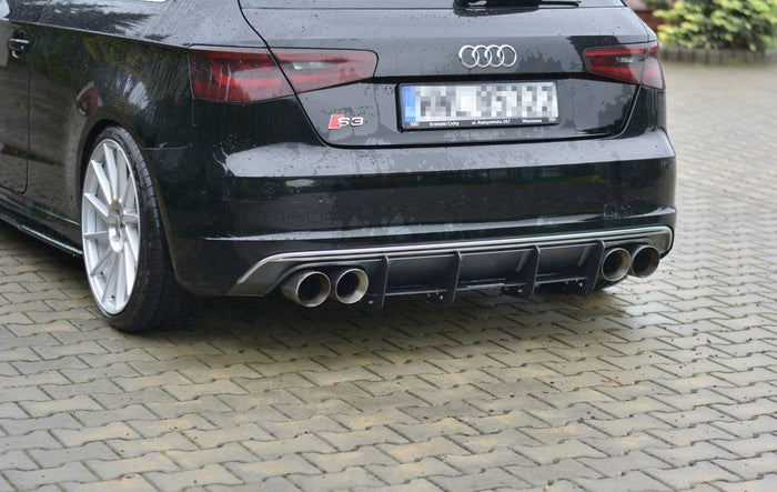 Gloss Black Rear Diffuser for Audi A3 S3 8v Hatch back 2017+ Face lift Gloss Black Rear Diffuser for Audi A3 S3 8v Hatch back 2017+ Face lift