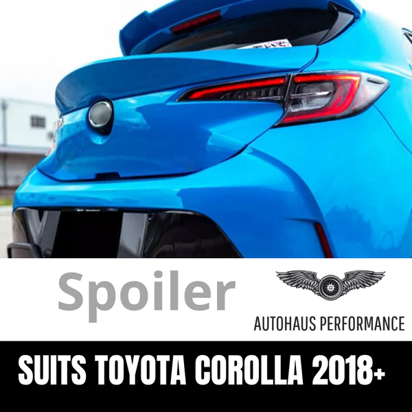 Toyota Corolla Hatch 2018 - 2023 Gloss Black Rear Mid Wing Spoiler Hatch