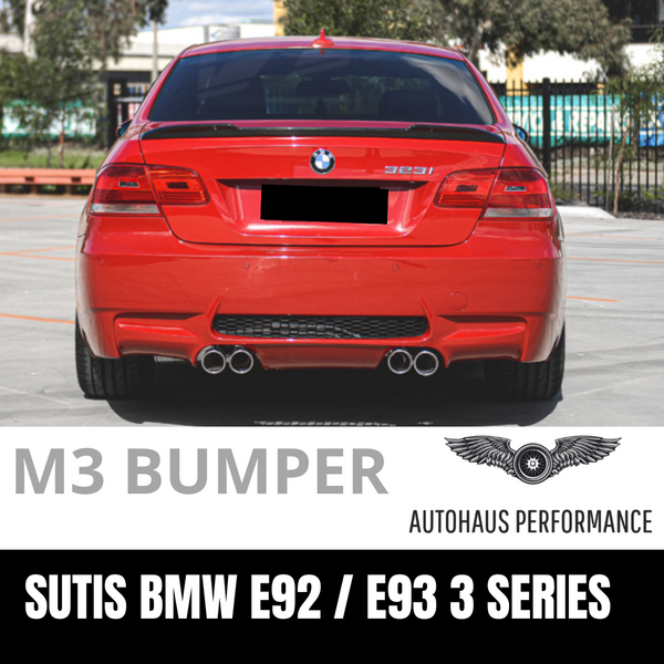 M3 STYLE REAR BUMPER BAR FOR BMW E92 COUPE & E93 CONVERTIBLE WITH TWIN EXHAUST OUTLET