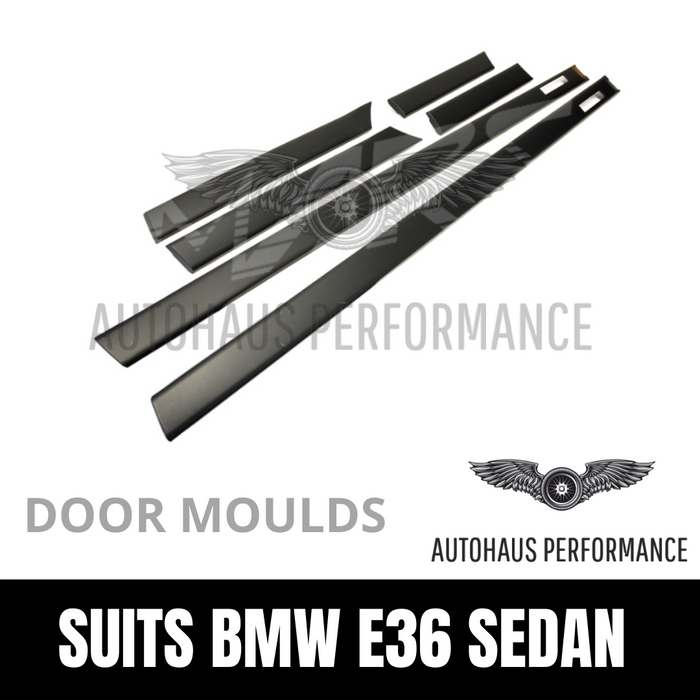 BMW E36 M3 STYLE DOOR & BUMPER SIDE STRIPE MOULDS MOLDING FOR 4 doors Sedan BMW E36 M3 STYLE DOOR & BUMPER SIDE STRIPE MOULDS MOLDING FOR 4 doors Sedan