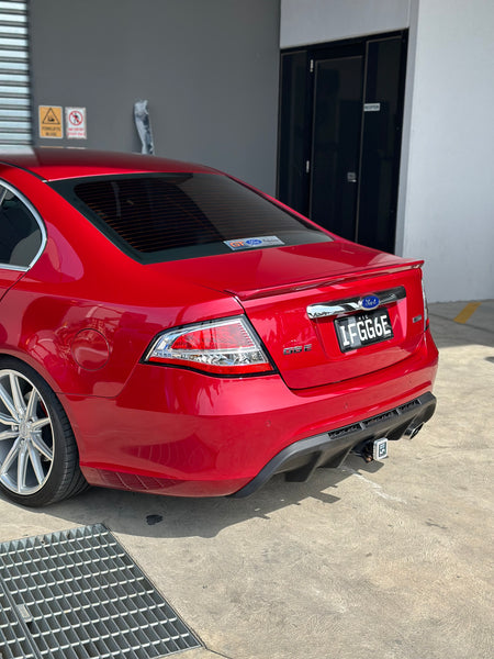 REAR BUMPER BAR DIFFUSER TO SUIT FORD FALCON DUAL TIP FG XR6 XR8 G6 G6E (2008-2014)