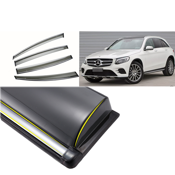 PREMIUM WEATHER SHIELD WINDOW VISORS TO SUIT MERCEDES BENZ GLC 2015+