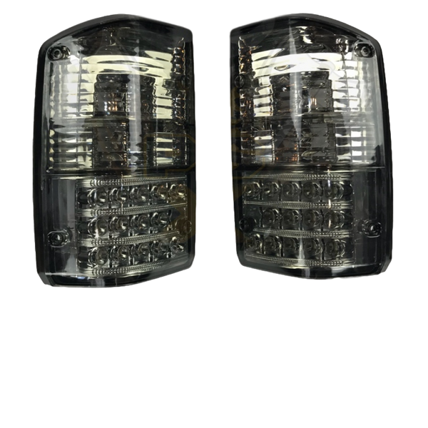 BLACK SMOKED LED TAIL LIGHTS TO SUIT NISSAN PATROL GQ WAGON 1988-1997 SERIES 1-2