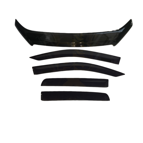 BONNET PROTECTOR AND WEATHER SHIELD WINDOW VISORS TO SUIT ISUZU DMAX 2017+