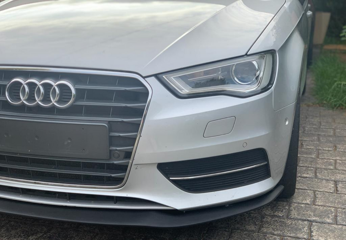 Audi A3 8V 2012 - 2017 Matte Black Front Bumper Lip Body Kit Sedan / Hatch back Audi A3 8V 2012 - 2017 Matte Black Front Bumper Lip Body Kit Sedan / Hatch back