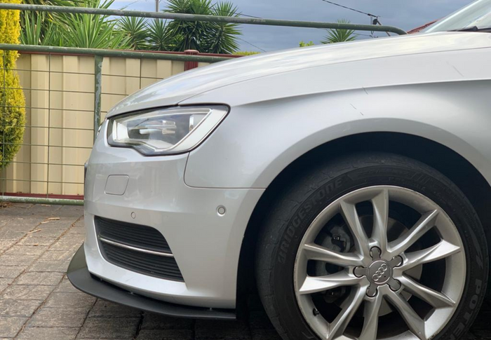 Audi A3 8V 2012 - 2017 Matte Black Front Bumper Lip Body Kit Sedan / Hatch back Audi A3 8V 2012 - 2017 Matte Black Front Bumper Lip Body Kit Sedan / Hatch back