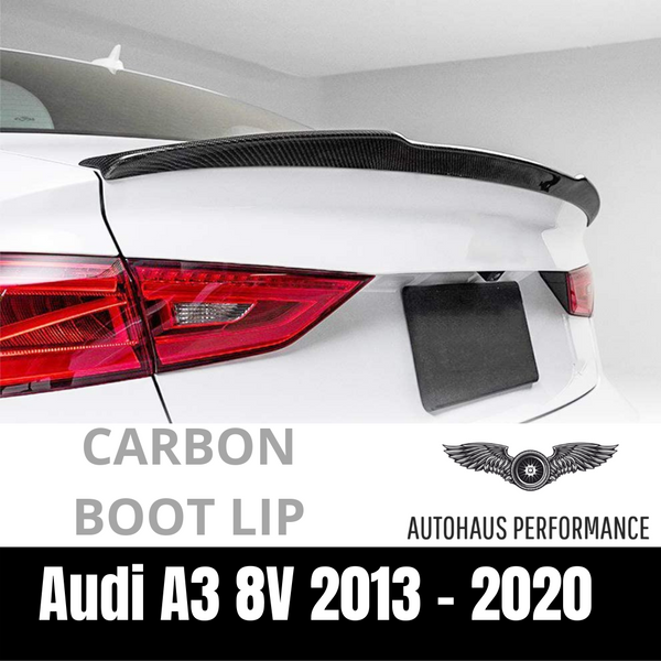 Audi A3 S3 RS3 8V 2013 - 2020 REAR SPOILER BOOT LIP CARBON FIBER