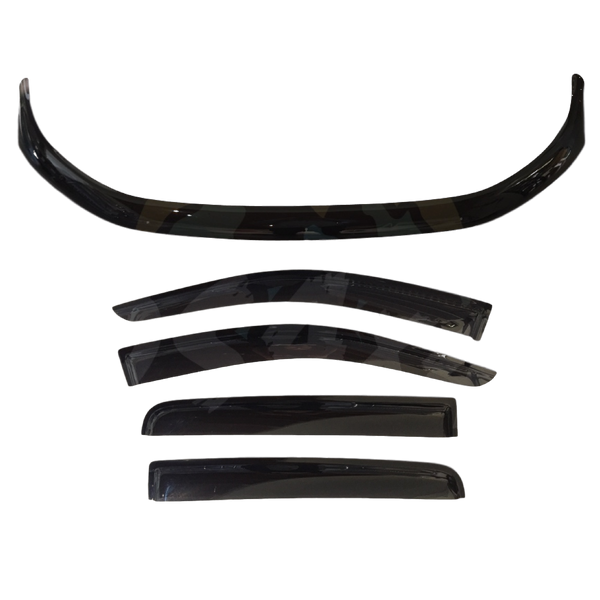 BONNET PROTECTOR & WEATHER SHIELD WINDOW VISORS TO SUIT FORD RANGER PX1 MK1 2011-2015