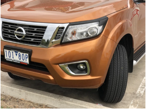 MATTE BLACK HEADLIGHT& TAIL LIGHT SURROUNDS TO SUIT NISSAN NAVARA NP300 D23 15-18