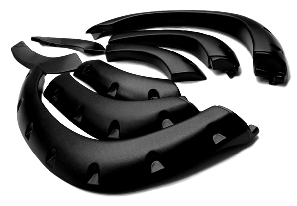 MATTE BLACK JUNGLE FLARES TO SUIT TOYOTA LANDCRUISER 80 SERIES 6PC 1990-1998 4X4 4WD