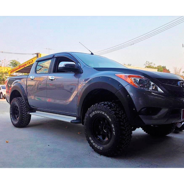 MATTE BLACK JUNGLE FENDER FLARES 6PC TO SUIT MAZDA BT50 2012-2020 4X4