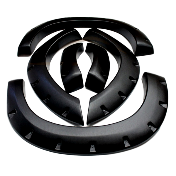 SLIM LINE MATTE BLACK JUNGLE FLARES 6PC TO SUIT TOYOTA HILUX 2005-2011