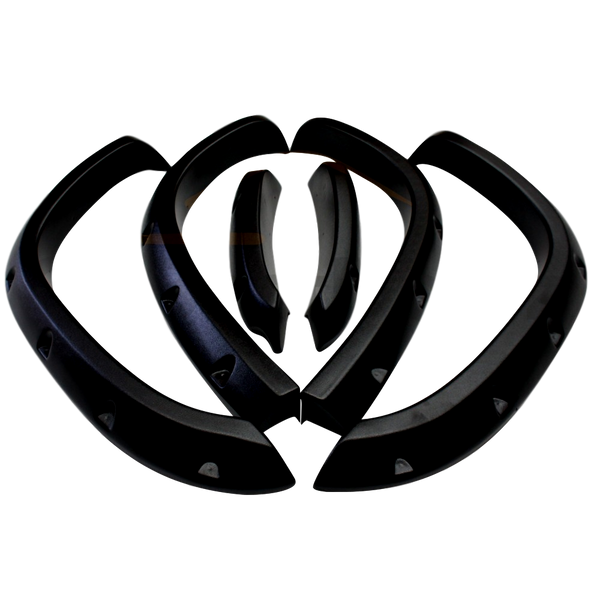 TEXTURED BLACK JUNGLE FLARES TO SUIT TOYOTA HILUX 6PC 1998-2005