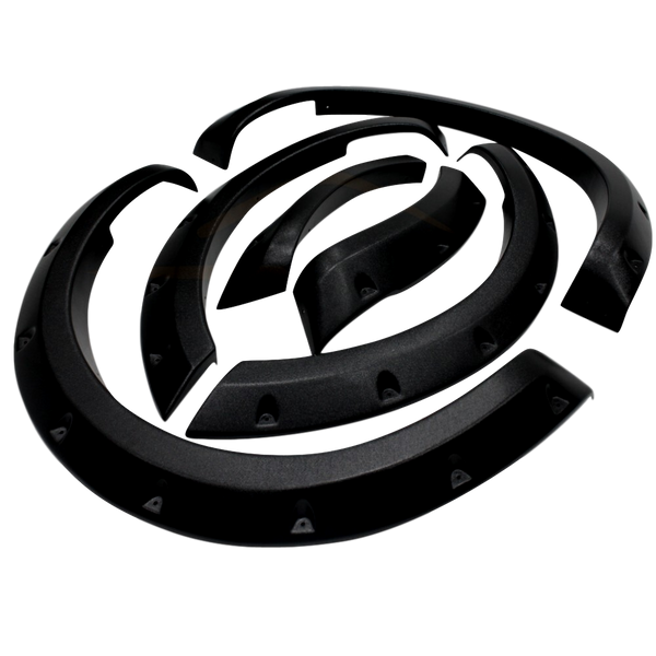 SLIMLINE MATTE BLACK FLARES 6PC TO SUIT NISSAN NAVARA NP300 D23 2015-2019