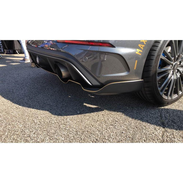 UNPAINTED PRIMED FIBER GLASS REAR BUMPER BAR DIFFUSER TO SUIT FORD FOCUS 3 RS 2015+