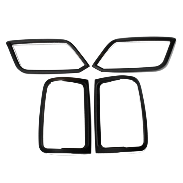 MATTE BLACK HEADLIGHT & TAIL LIGHT SURROUNDS TO SUIT VOLKSWAGEN AMAROK 2010-2018 4X4 4WD