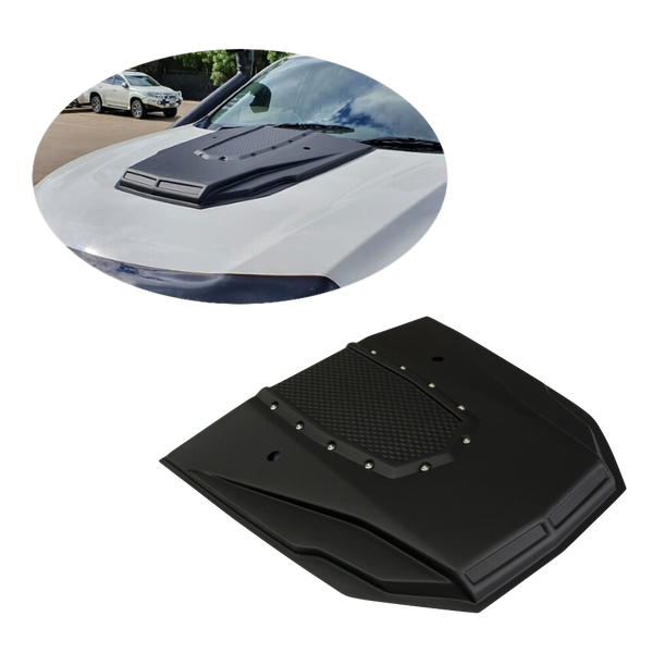 MATTE BLACK BONNET SCOOP W/STUDS TO SUIT MAZDA BT50 2012-2019 4X4 4WD