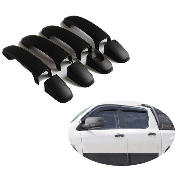 MATTE BLACK DOOR HANDLE COVERS TO SUIT MAZDA BT50 2012-2019