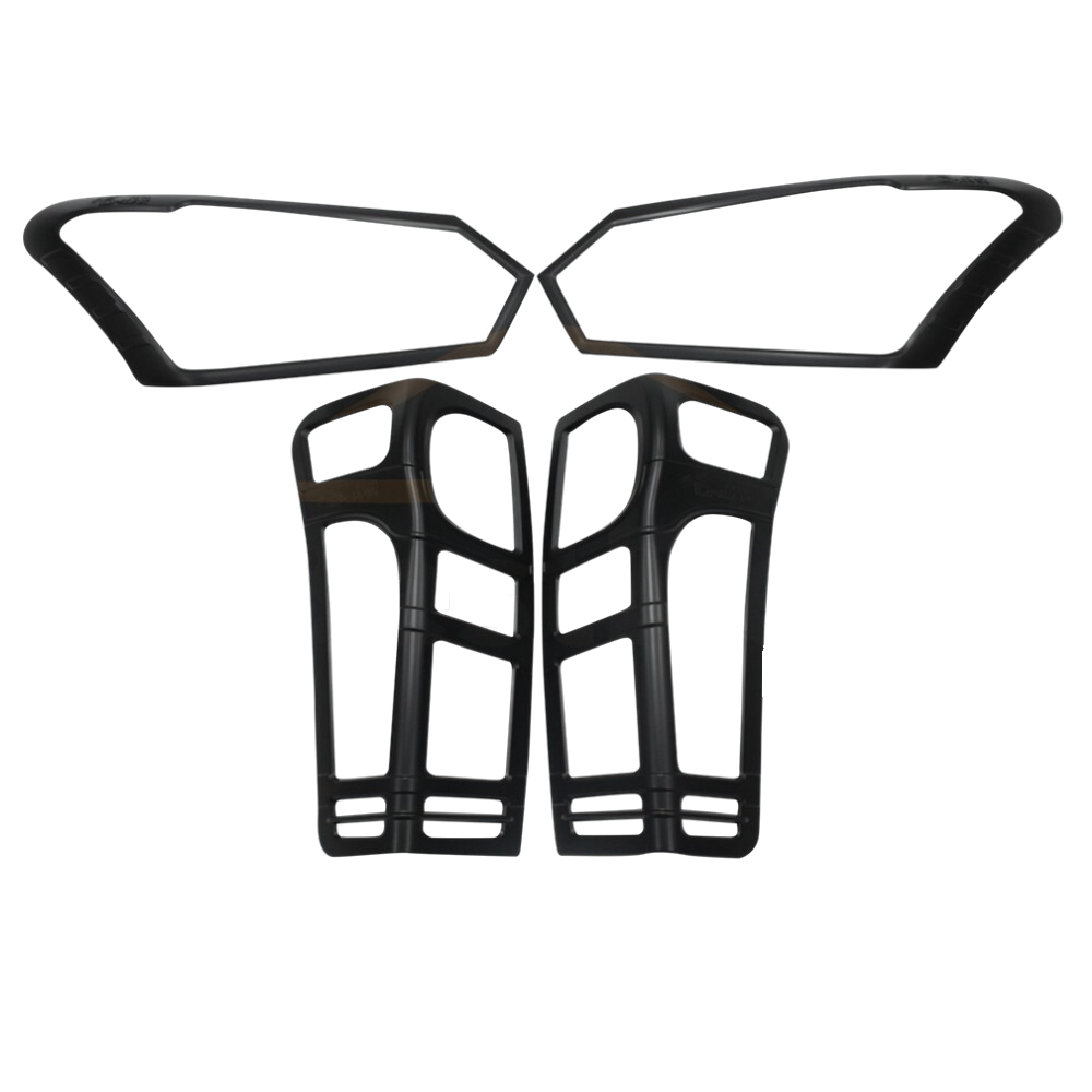 MATTE BLACK HEAD LIGHT & TAIL LIGHT COVERS TO SUIT ISUZU DMAX 2012201