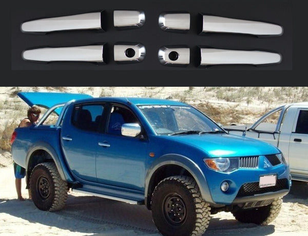 CHROME DOOR HANDLES TO SUIT MITSUBISHI TRITON ML MN 2006-2014 4X4