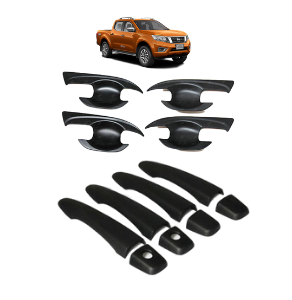 BLACK DOOR HANDLE & BOWL COVER COMBO TO SUIT NISSAN NP300 D23 2015-2019
