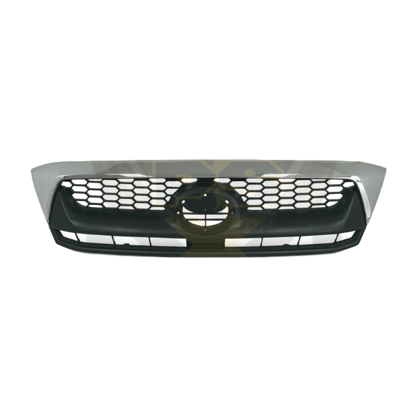 BLACK & CHROME REPLACEMENT BUMPER BAR GRILL TO SUIT TOYOTA HILUX SR SR5 2005-2011