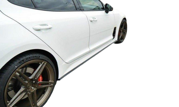ABS GLOSS BLACK SIDE SKIRTS TO SUIT KIA STINGER GT 2017-2019