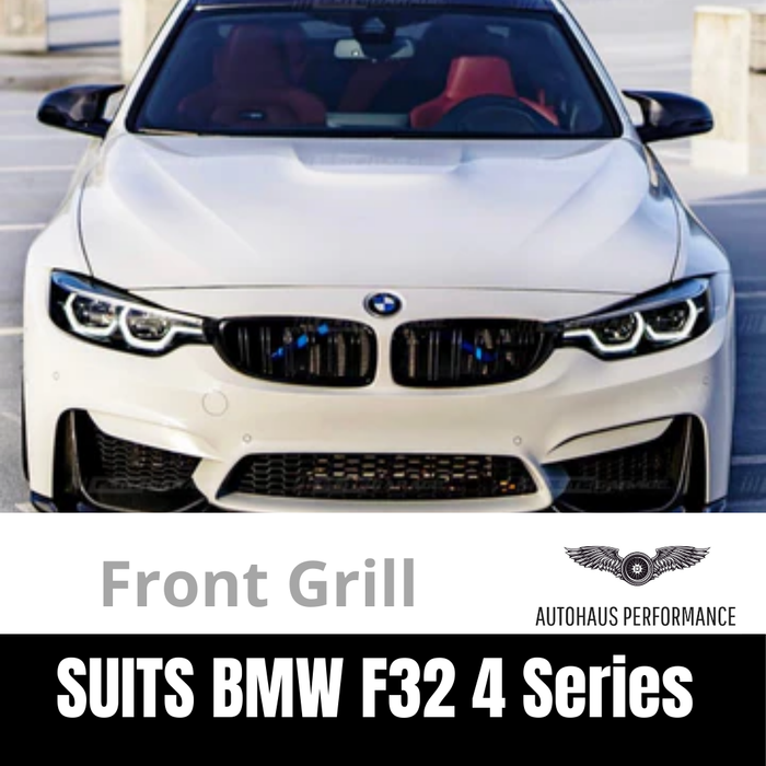 Gloss Black Front Grills for 2014-2020 BMW 4 Series 2 Doors F32 Front Grills