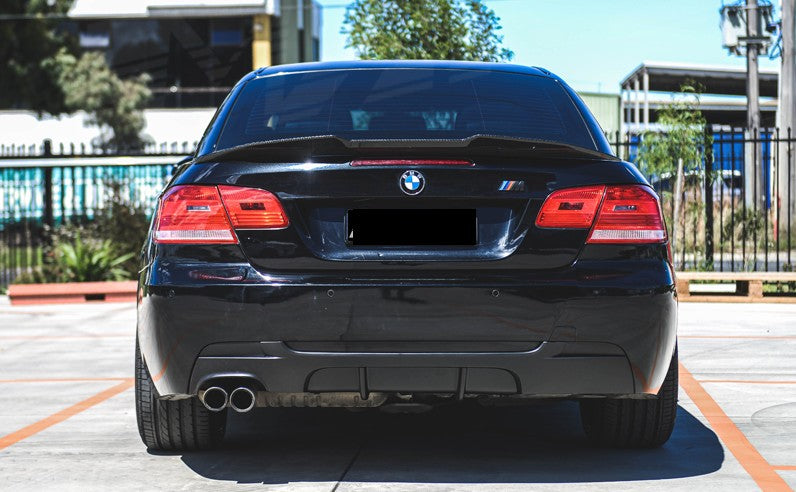 Gloss Black Rear Diffuser for BMW E92 E93 3 series single exhaust Pre ...