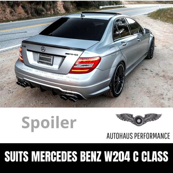 Gloss Black Spoiler to suit Mercedes Benz W204 C204 C class Sedan Coupe