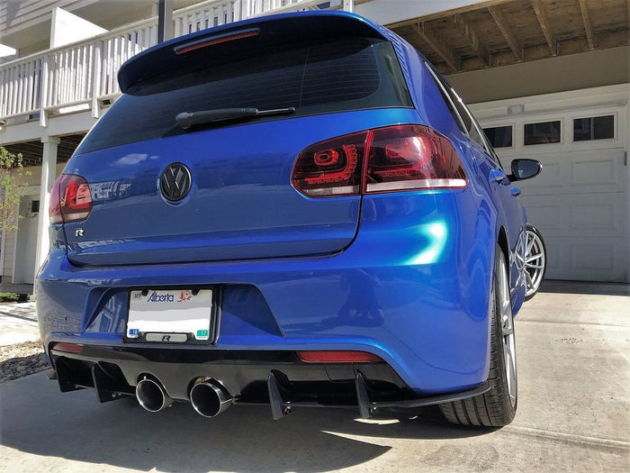 Gloss Black Rear Diffuser for VW Volkswagen Golf R MK6