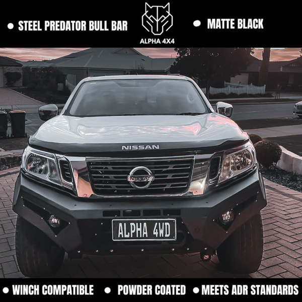 Alpha 4WD Predator Steel Bull Bar for Nissan Navara NP300 D23