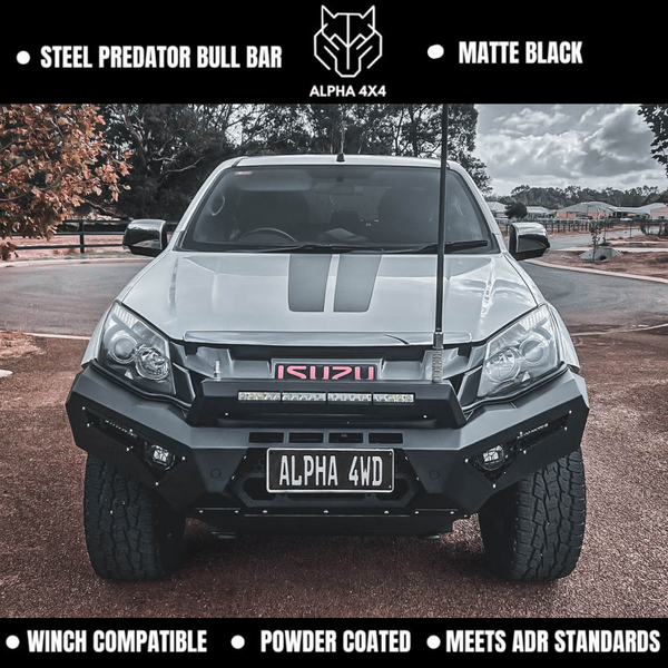 Alpha 4WD Predator Steel Bull Bar for Isuzu D-max Dmax 2012 - 2016