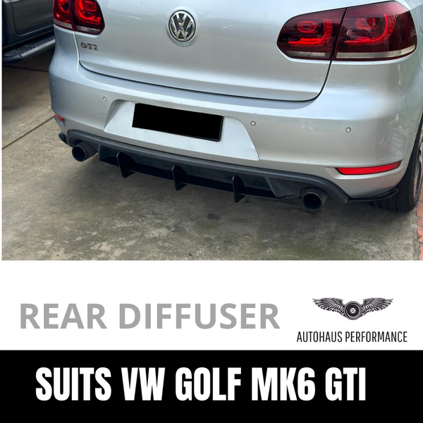 Gloss Black Rear Diffuser for VW Volkswagen Golf MK6 GTI