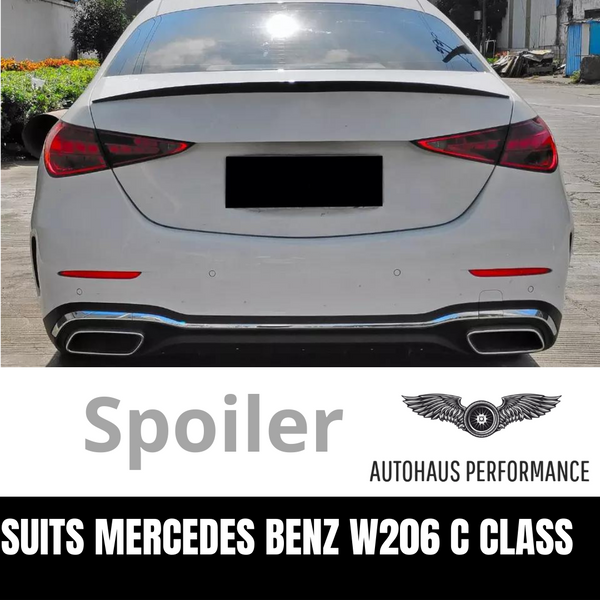 Mercedes Benz W206 C Class C63 STYLE Gloss Black Rear Boot Spoiler lip wing