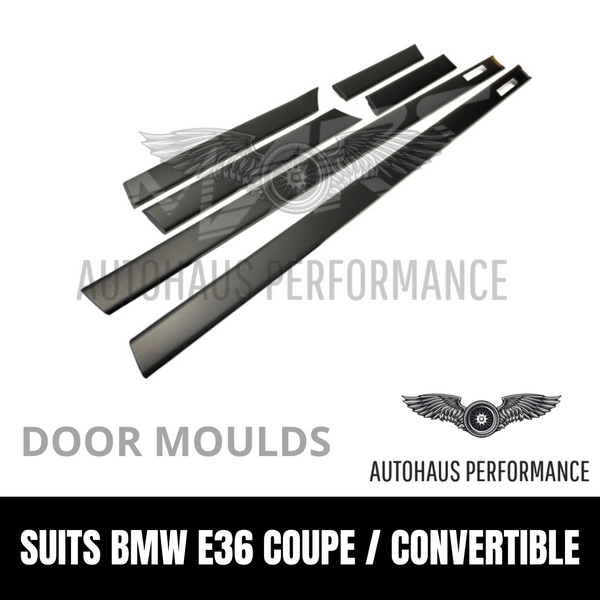 BMW E36 M3 STYLE DOOR & BUMPER SIDE STRIPE MOULDS MOLDING FOR 2 DOORS COUPE & CONVERTIBLE