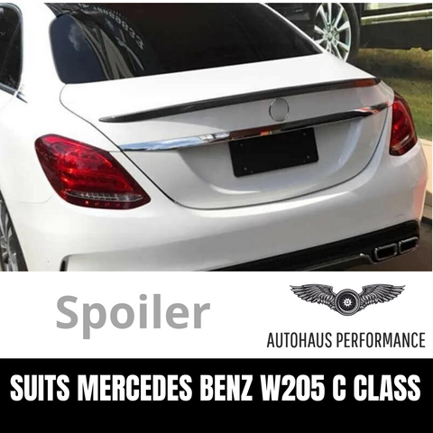 Gloss Black Rear Boot Star & Badges For Mercedes C43 AMG Biturbo W205 Saloon