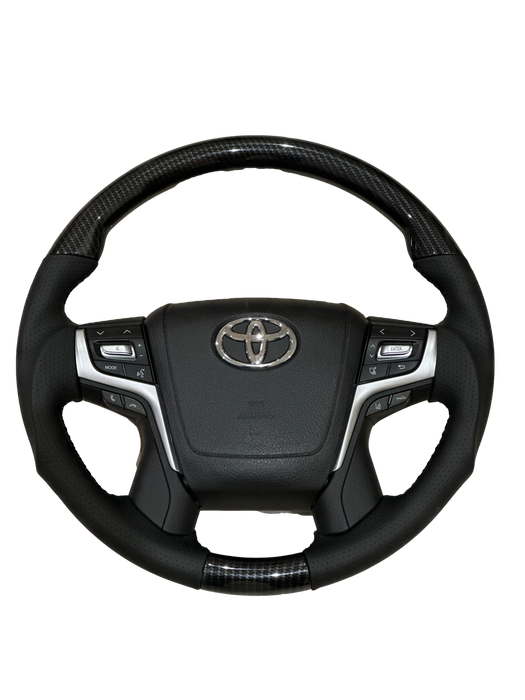 Custom Carbon Leather Sport Steering Wheel for Toyota Land Cruiser / Prado / Hilux