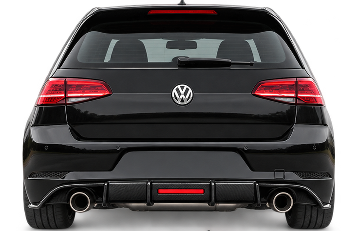 Brand New VW Volkswagen Golf GTI Mk7 Rear Diffuser with Brake Light Gloss Black