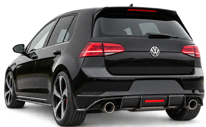 Brand New VW Volkswagen Golf GTI Mk7 Rear Diffuser with Brake Light Gloss Black