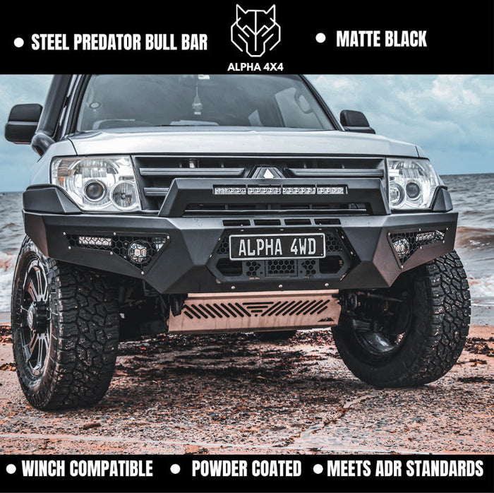 Alpha Predator Steel Bull Bar for Mitsubishi Pajero NS NT NX NW 2007+