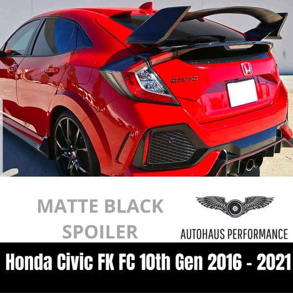 Honda Civic FK FC 10th Gen 2016 to 2021 Hatch Spoiler Type R style RS VVTI
