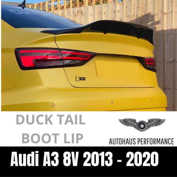 Audi A3 S3 RS3 8V 2013 - 2020 REAR DUCKTAIL SPOILER BOOT LIP DUCK TAIL ABS MATTE