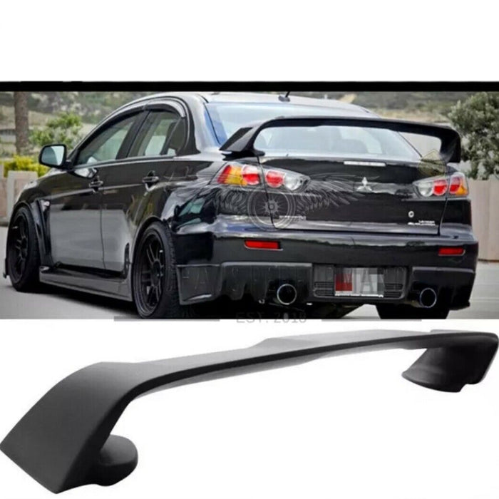 Evolution Spoiler EVO X Style Trunk Spoiler Matte Black for 07-18 Mitsubishi Lancer CJ V ...