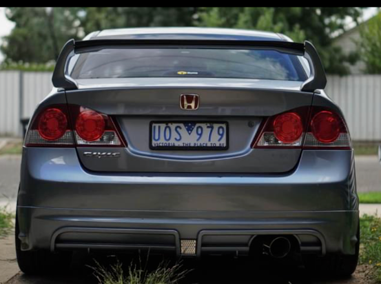 Type R style rear wing spoiler for 2006 - 2011 Honda Civic FD Unpainted