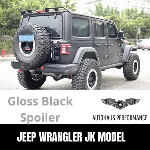 Brand new Gloss Black Spoiler wing for Jeep Wrangler JK JL 2 Door and 4 Door