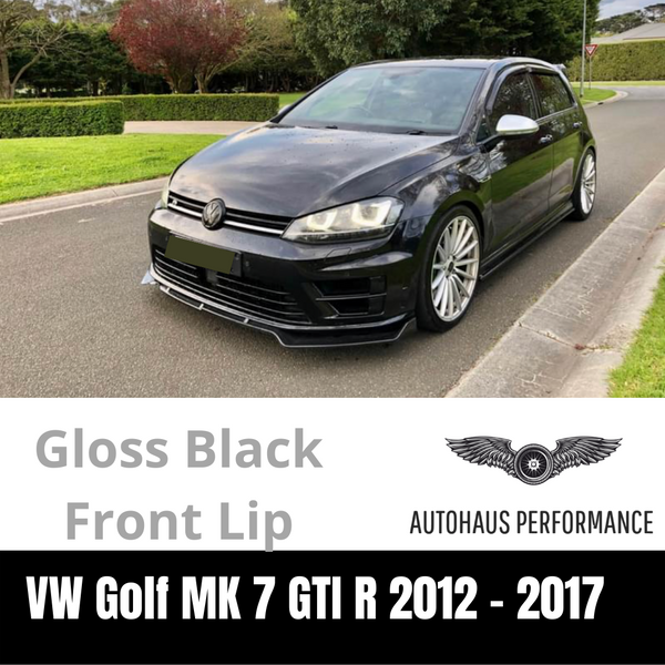 BRAND NEW VW VOLKSWAGEN GOLF R GTI MK7 MK7.5 FRONT LIP SPLITTER GLOSS BLACK